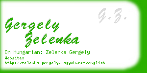 gergely zelenka business card